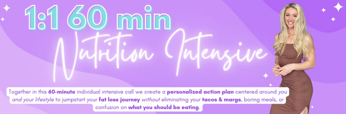 Zoe Schroeder Nutrition 1 on 1 60 minute intensive