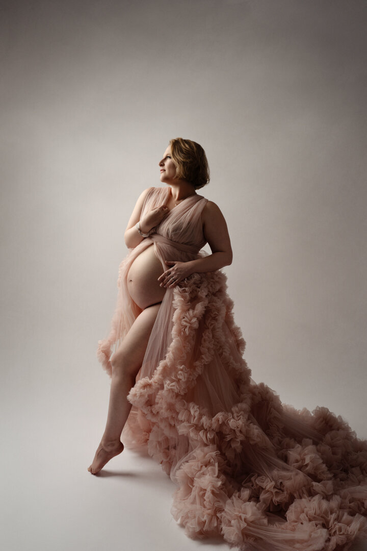 Lansing Maternity Photography Rose Dress by For the Love of Photography