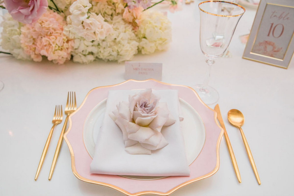 pink-gold-ivory-engagement-party-place-setting-charger-napkin-flatware