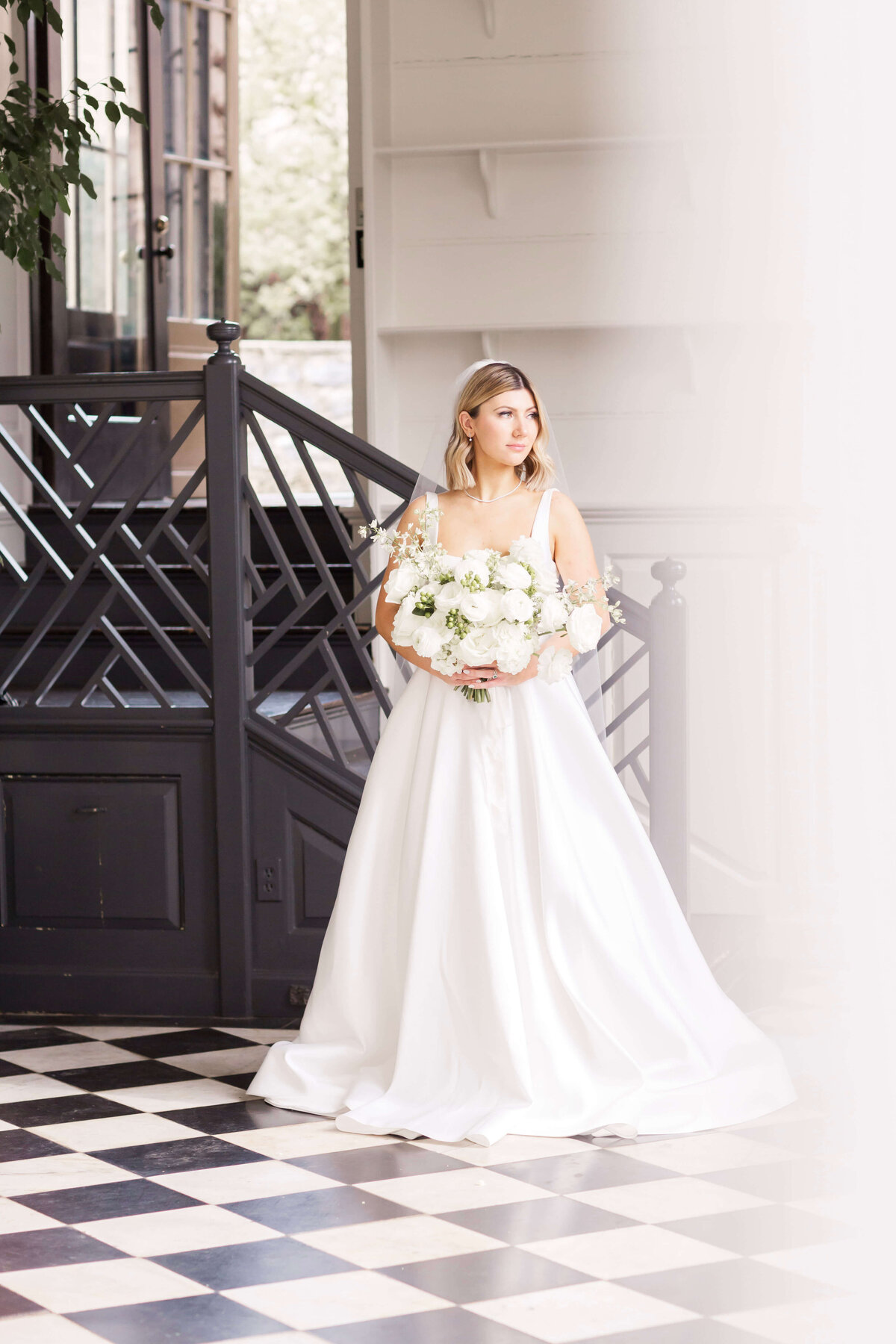 bridal portrait at conestoga house and gardens wedding