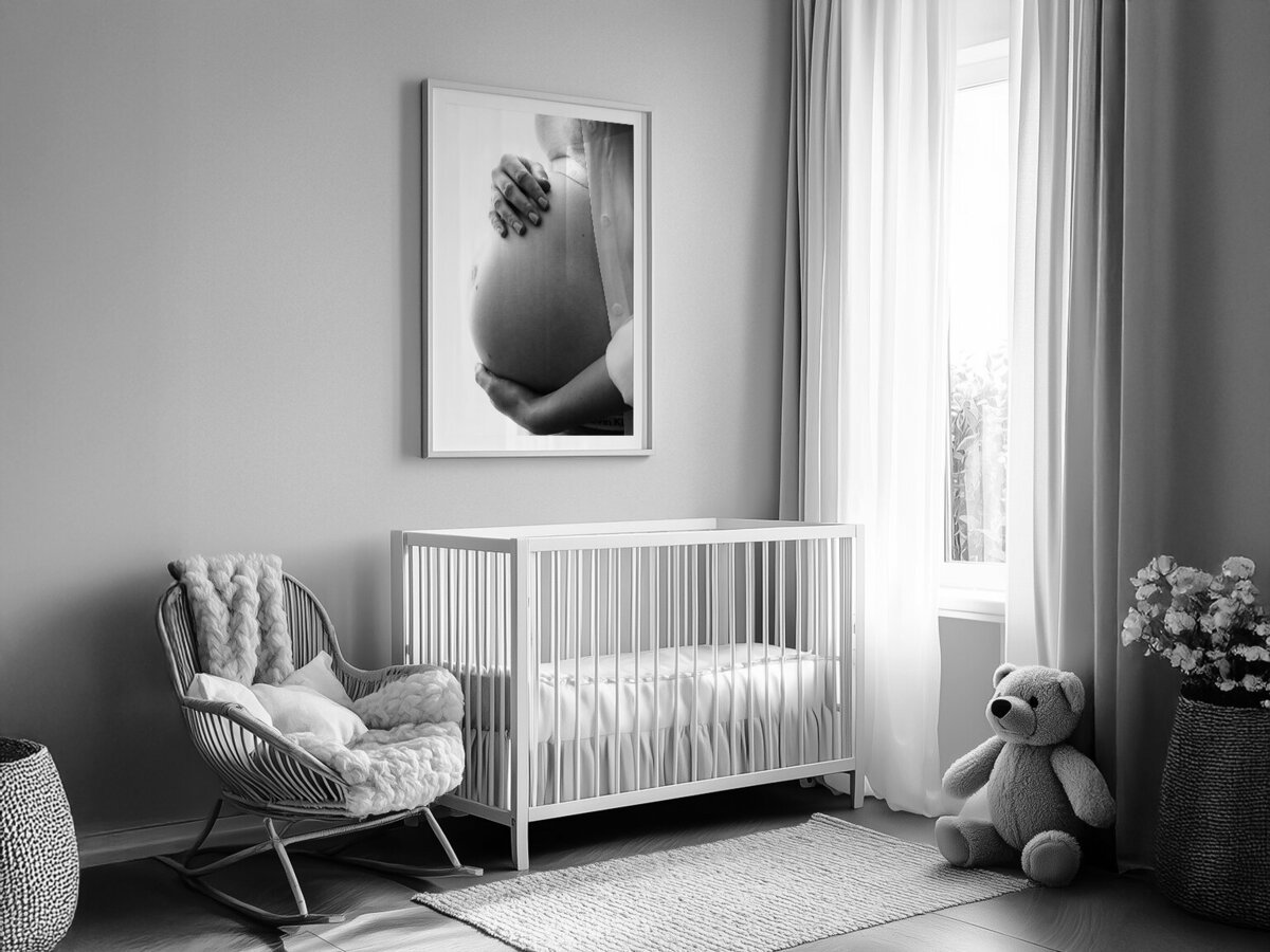 Framed maternity wall art decorating baby's nursery