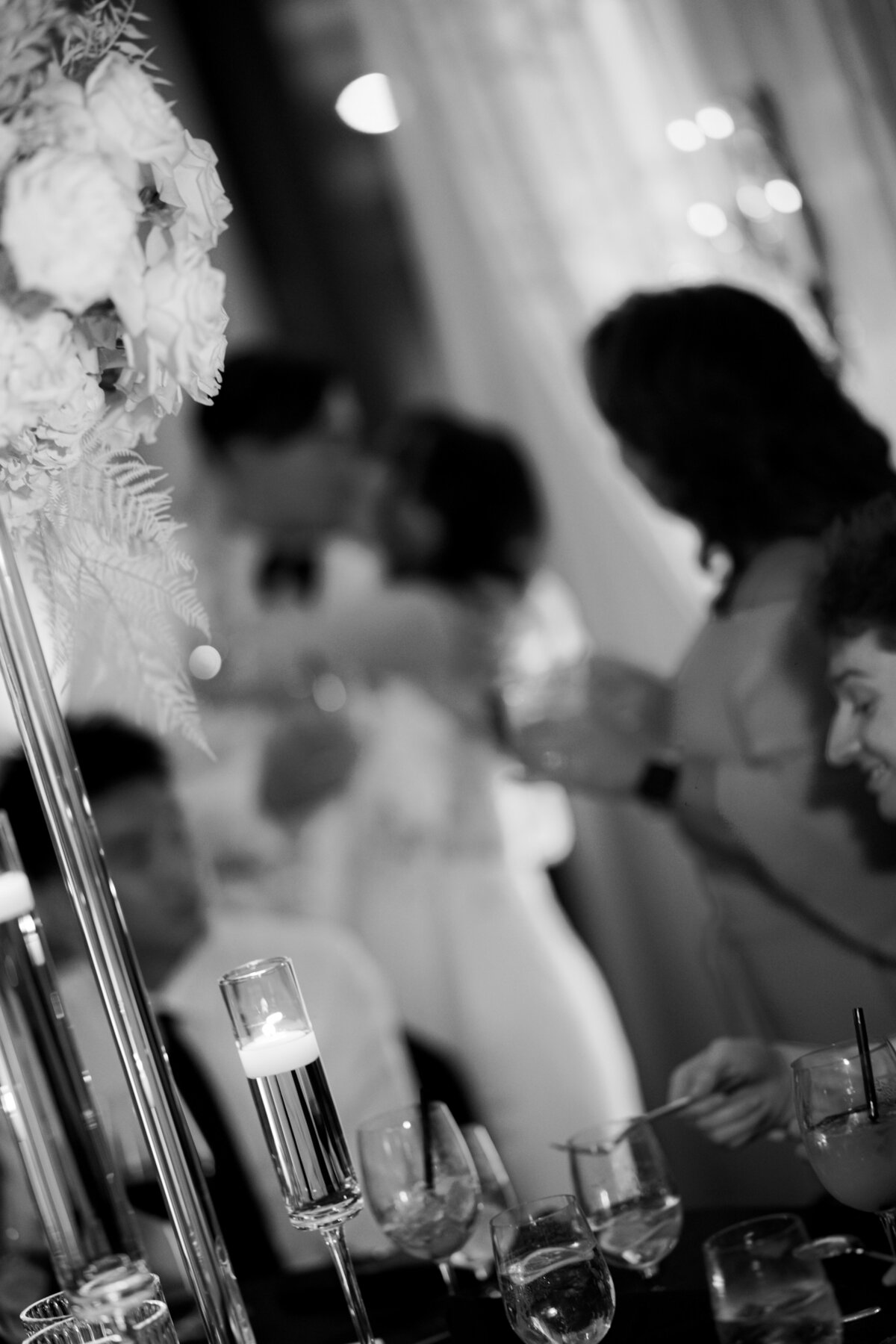 A photo of the wedding reception at the Hotel Zaza wedding in Houston.