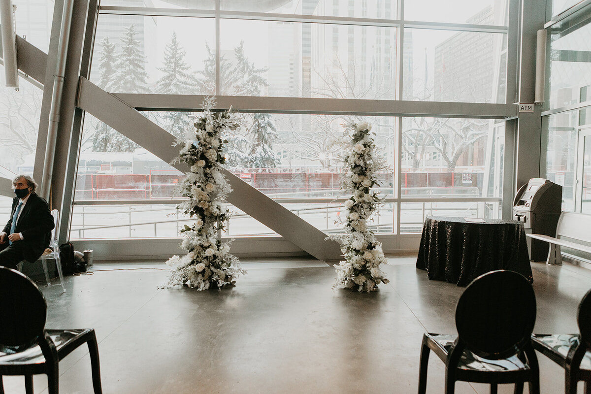 Winter wedding at the Art Gallery of Alberta.