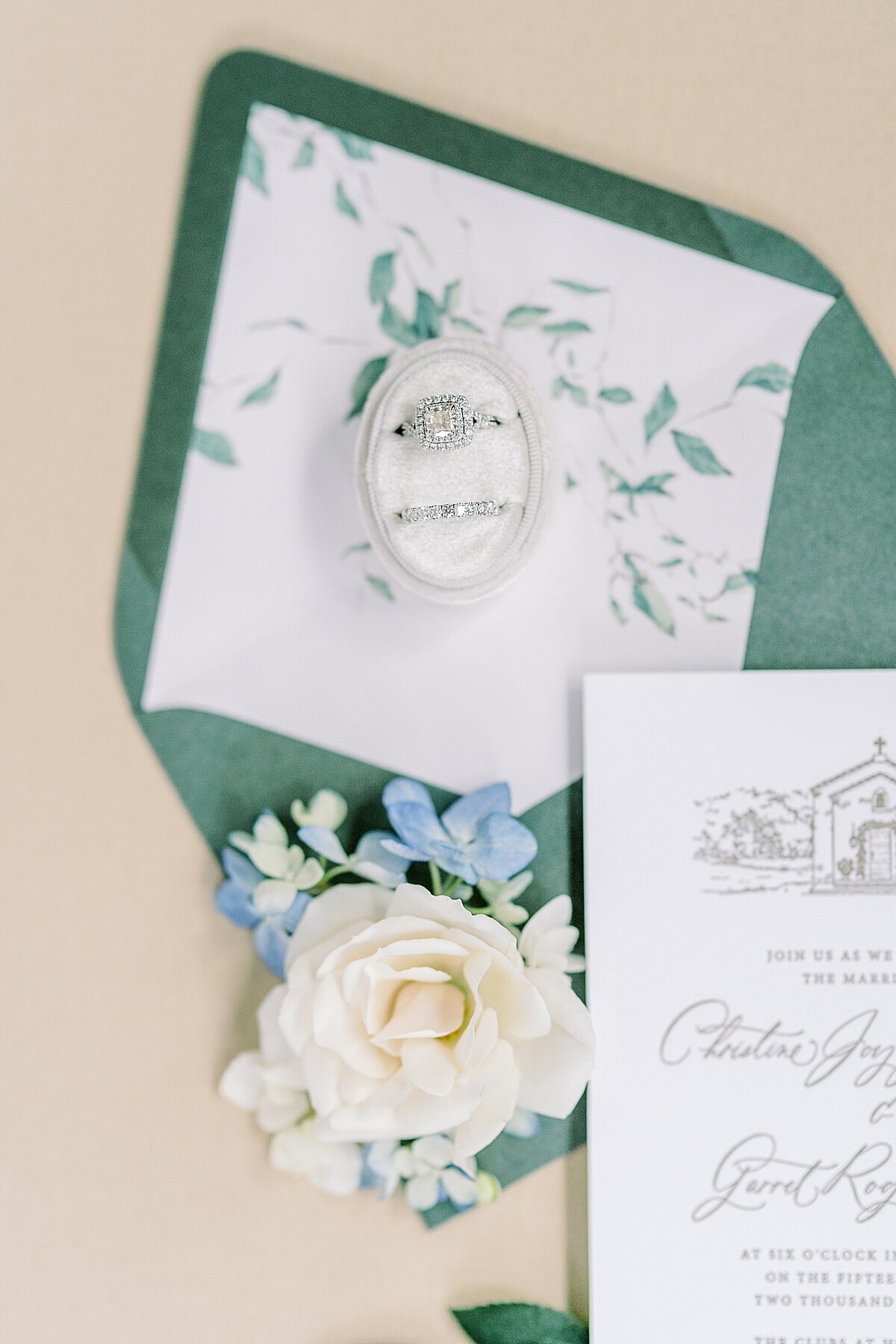 European custom invitation suite | Houston Oaks Wedding | Alicia Yarrish Photography