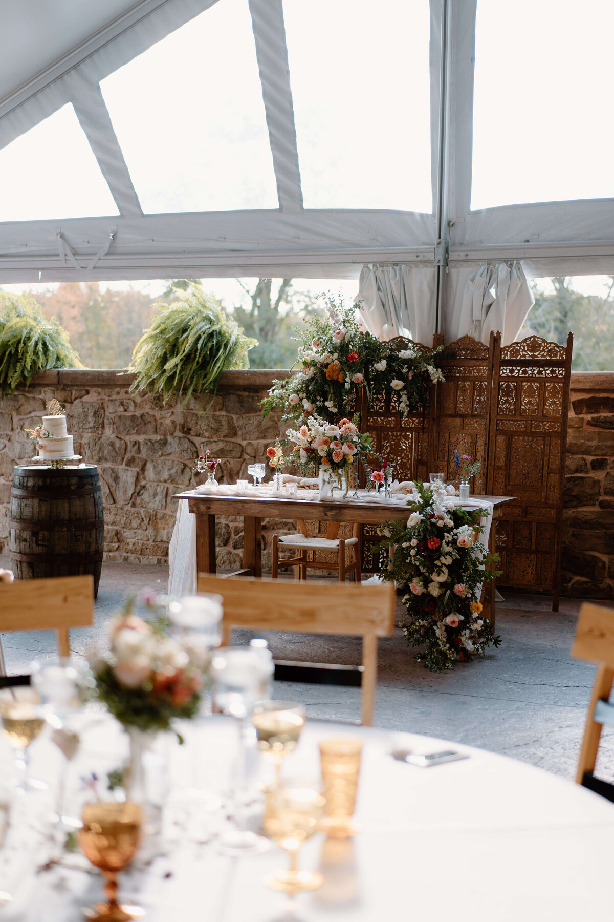 wedding tables at Elizabeth Farms, Lancaster, PA