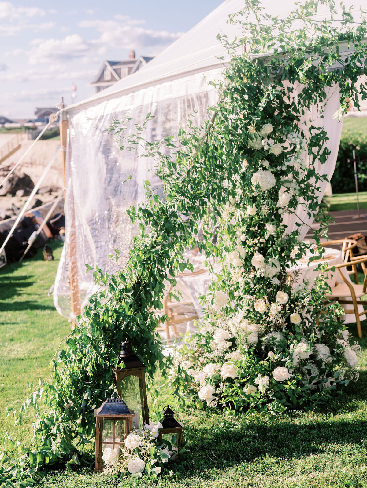 tented-wedding-entrance-greenery-new-england-sarah-brehant-events