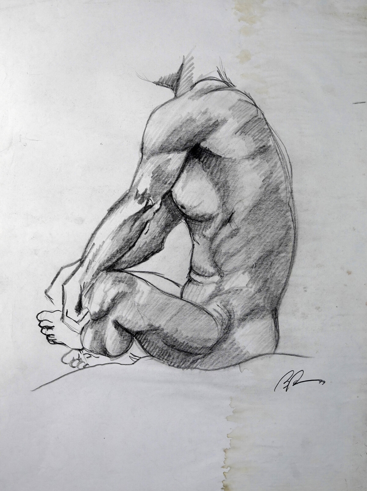 Brent Ray Fraser Figurative Nude Drawing 2001 - 13