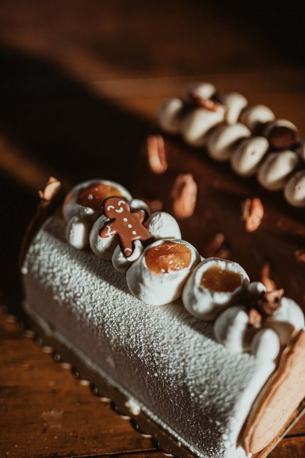 Bûche clémentine épices et thé Ferme de Renouville