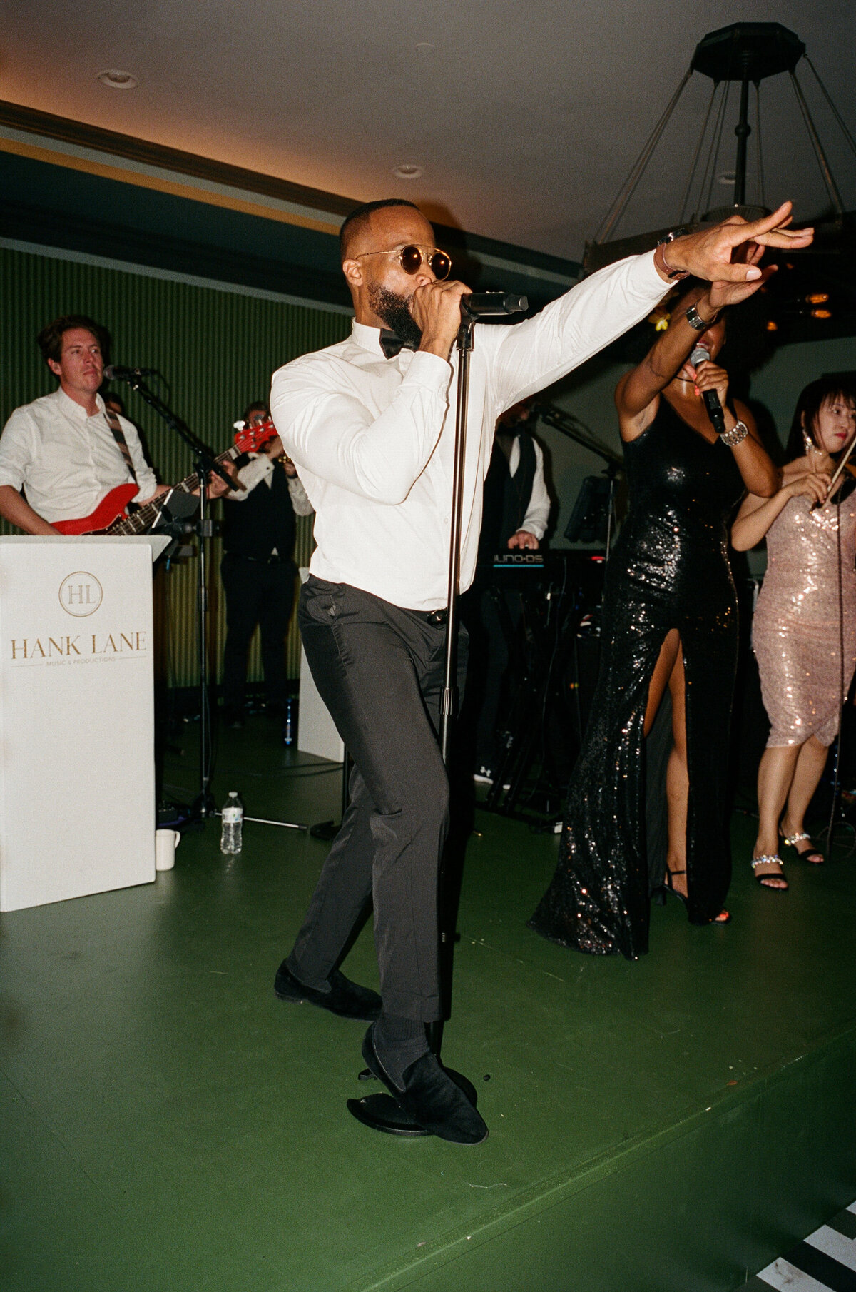 Black Wedding Singer at Wedding Reception