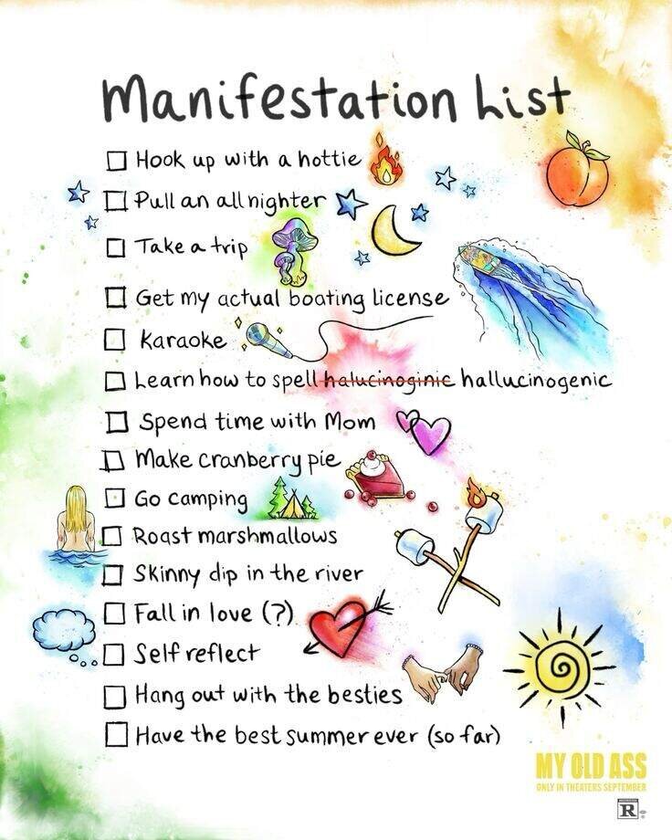 My Old Ass Manifestation List