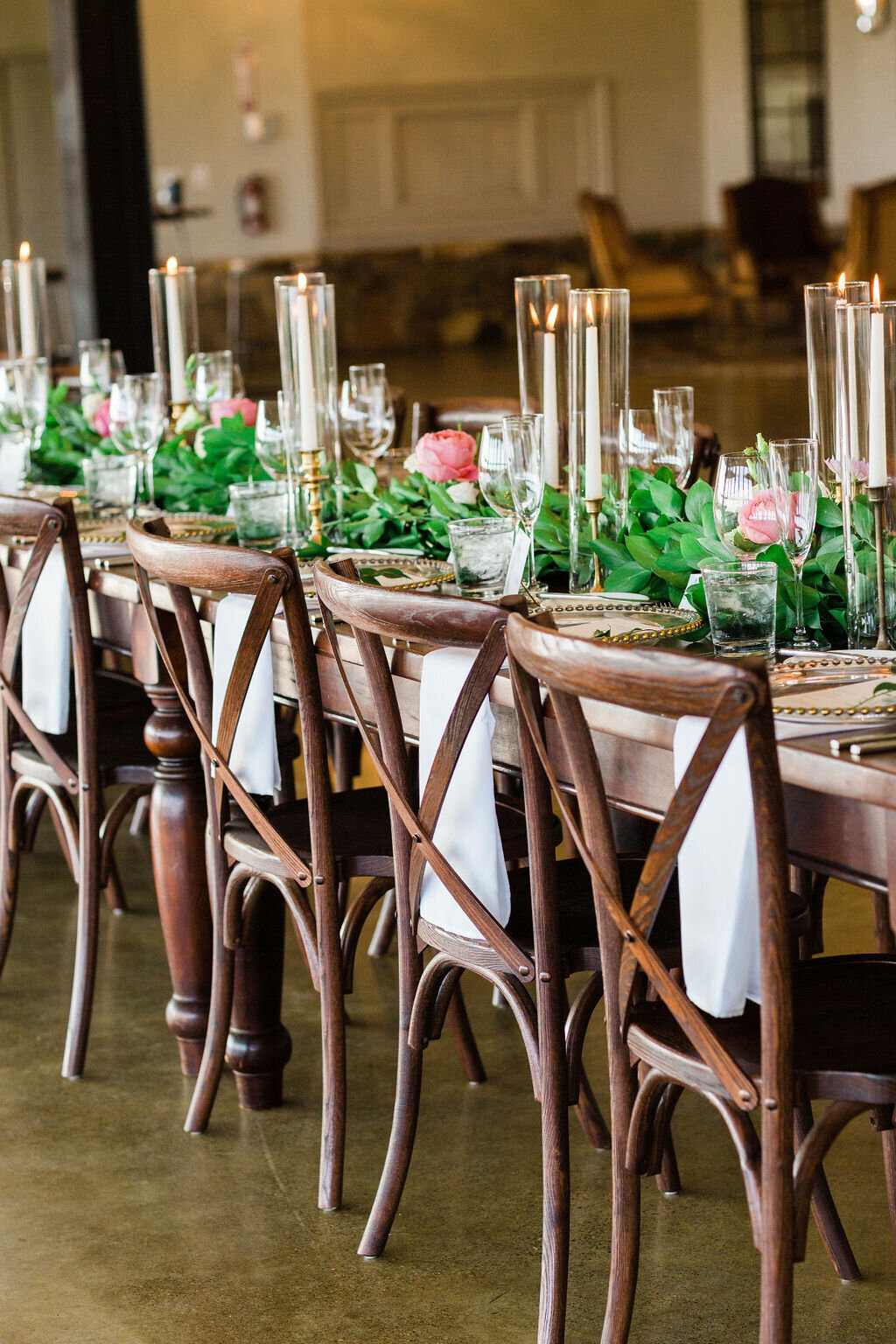 candlelight wedding reception table