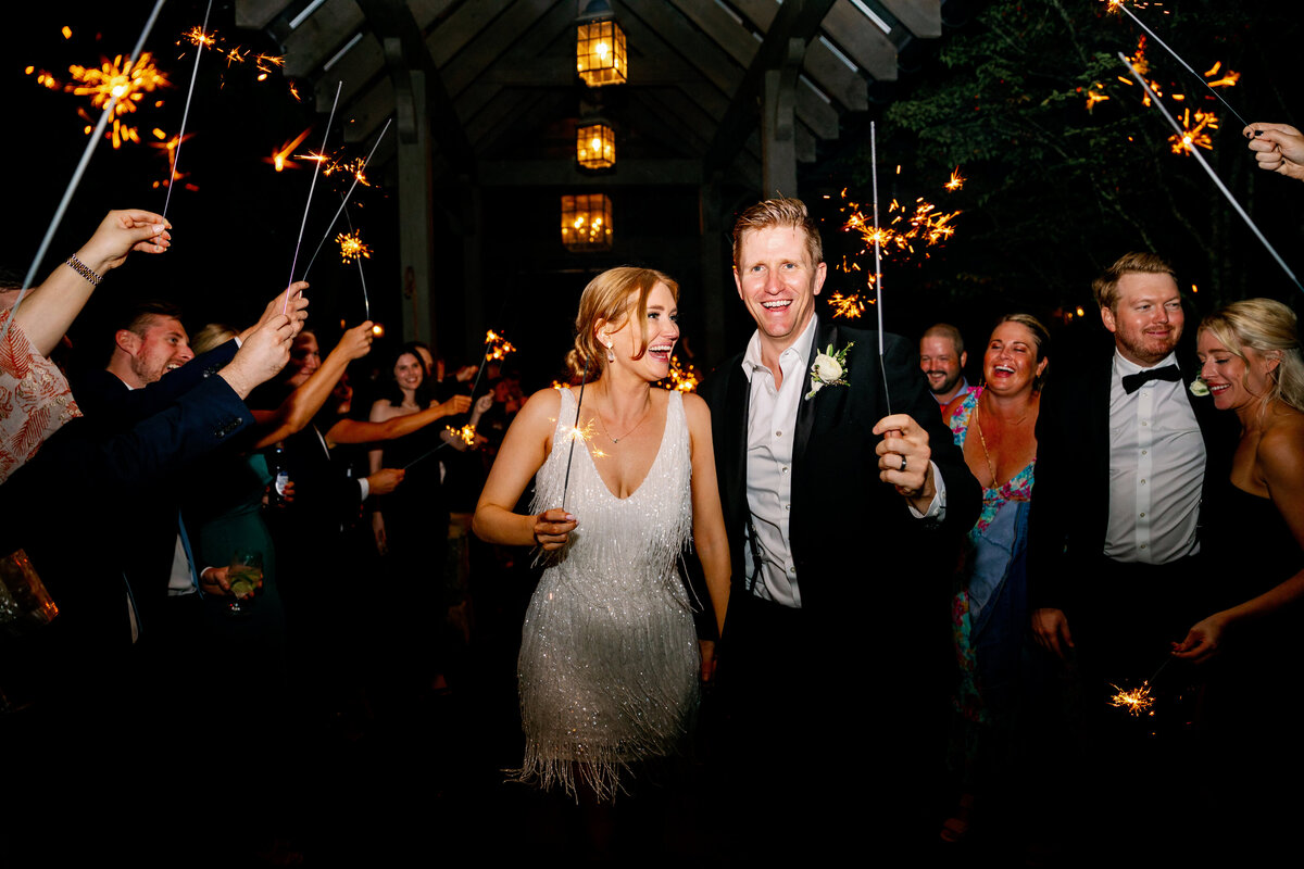 Sparkler Send Off Photos at Old Edwards Inn. Wedding planned by Altaterra Events and captured by Maddie Moore Photo