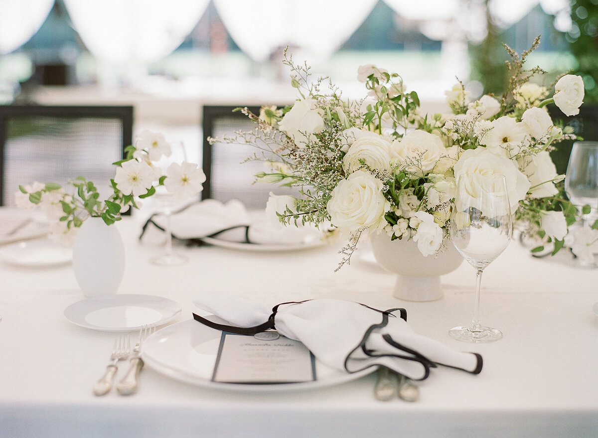 Menlo Circus Club Tented Wedding black and white wedding
