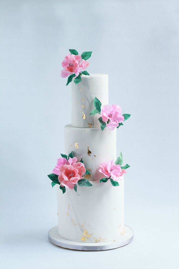 marble fondant wedding cake, stone wedding cake, Hamilton ON wedding cakes