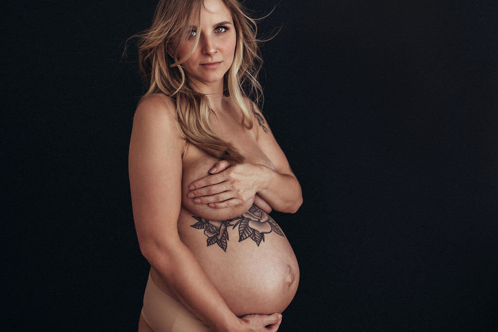 pregnant woman posing
