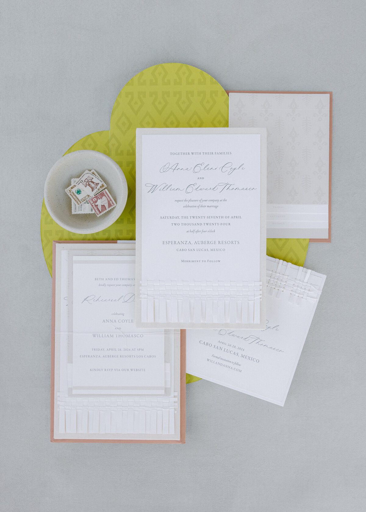 wedding invitations and program