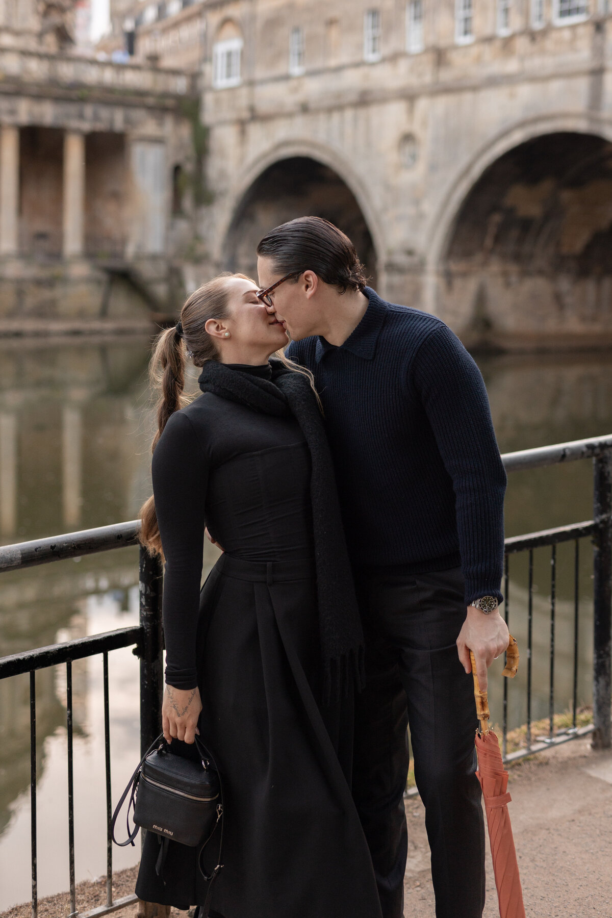 Editorial couple portrait in Bath