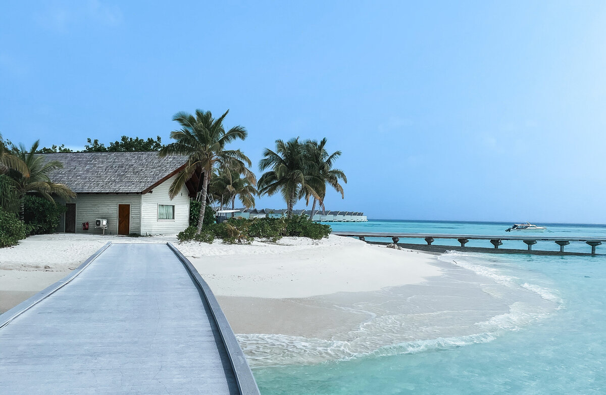 Stunning blue waters along the beach