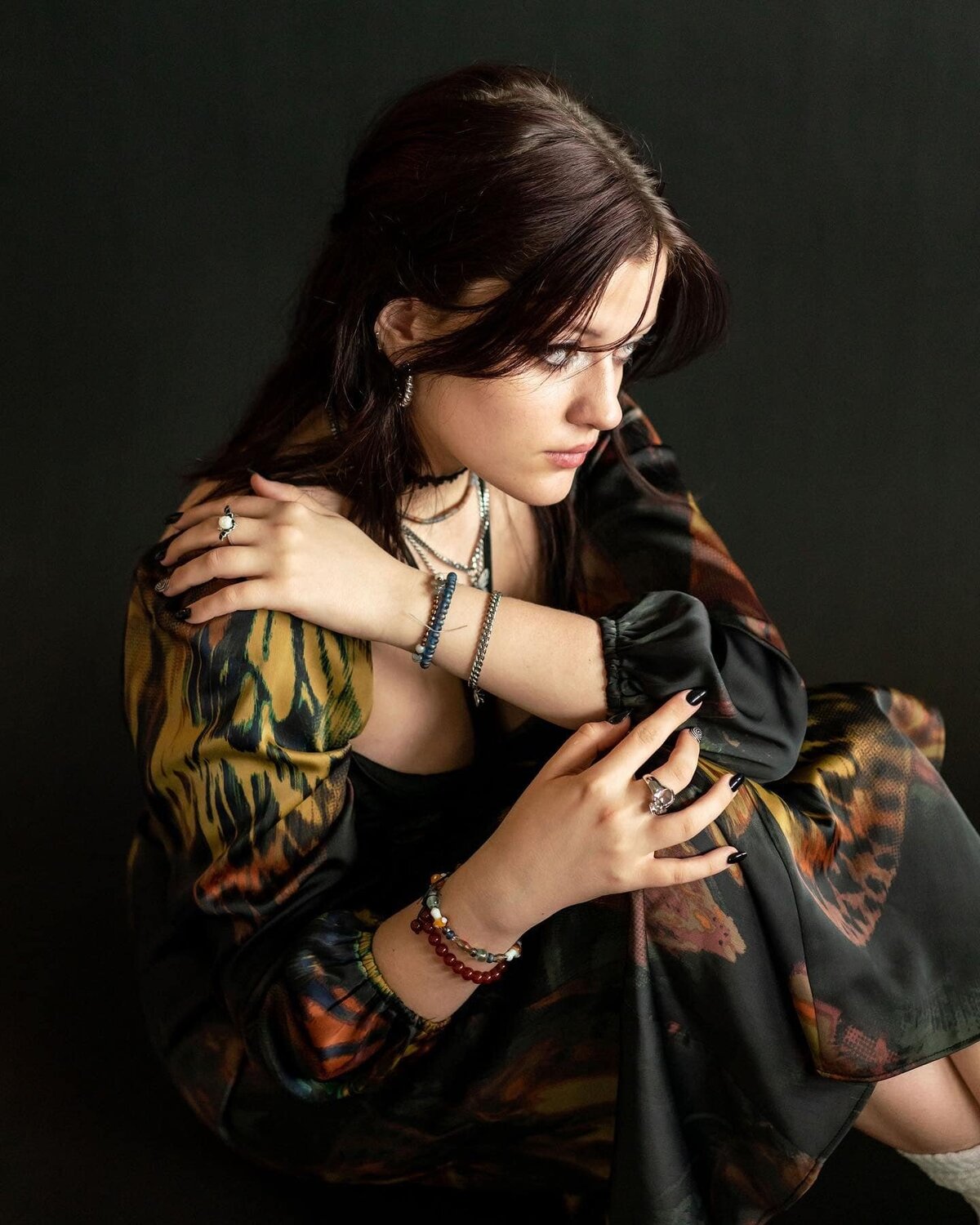 Studio portrait of Austin Texas senior girl.