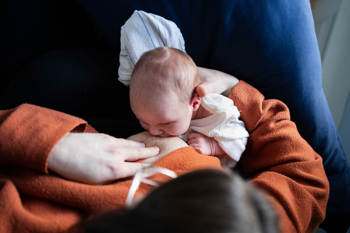 Baby boy nursing