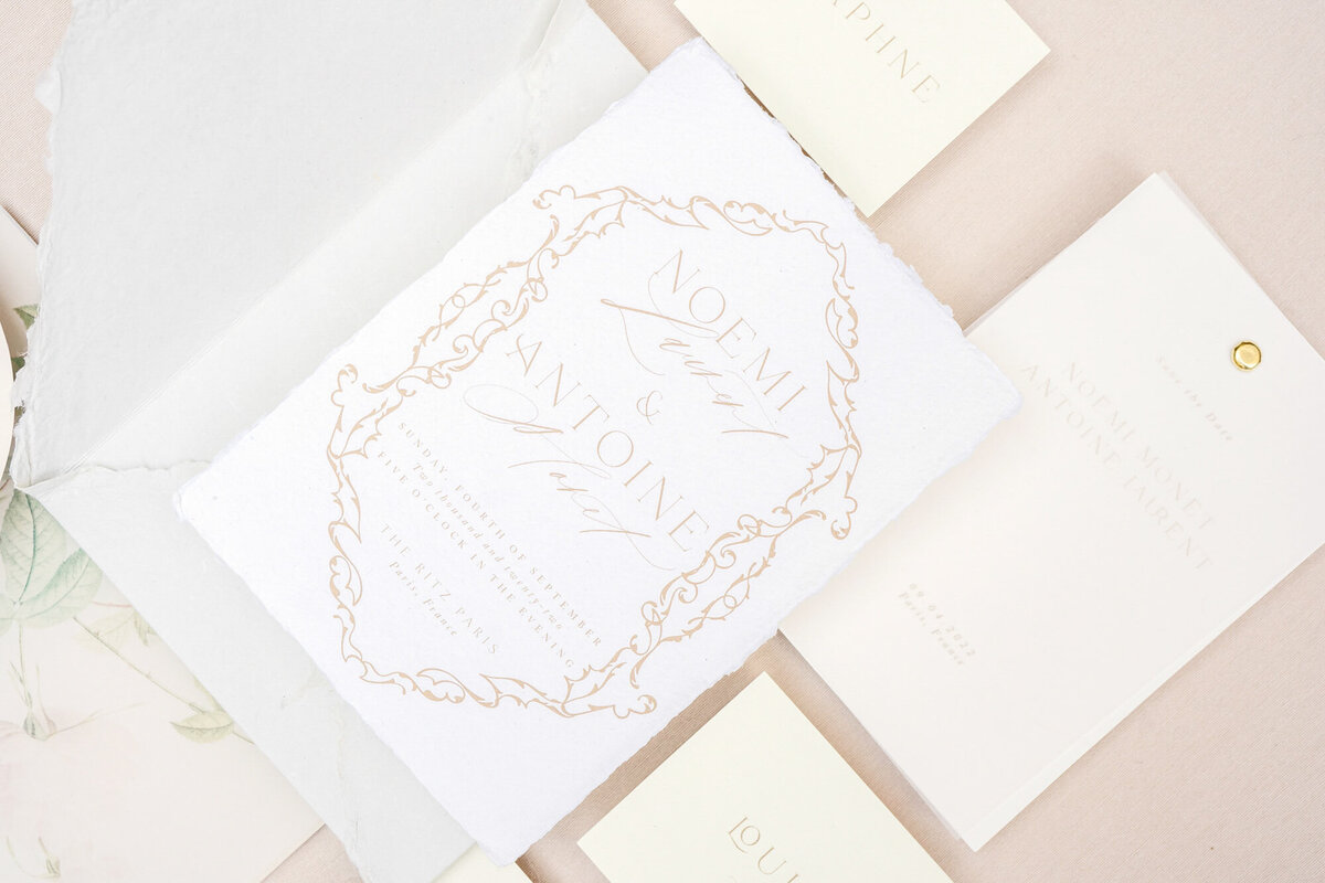 17-Ritz-Wedding-Sationery-Flatlay-green-ivory-Paris-Victoria Amrose-Photography (5)