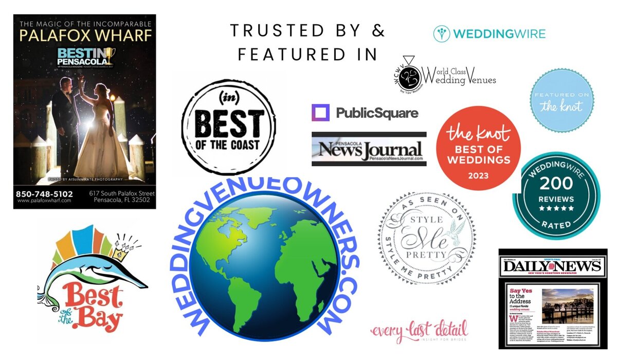 Palafox Wharf, one of the  wedding venues in Pensacola FL featured in top publications.