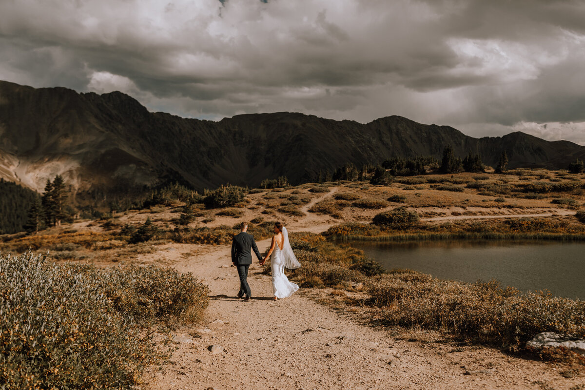 Bride and groom elopement