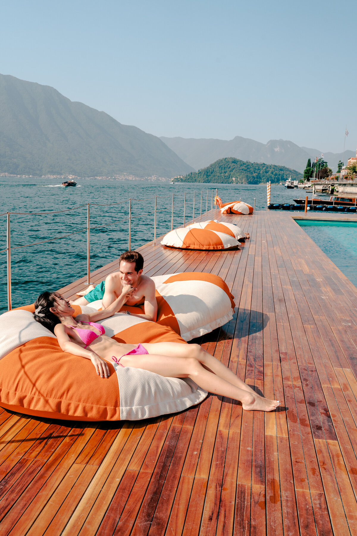 Engagement session at Grand Hotel Tremezzo on Lake Como in Italy photographed by Lake Como Photographer