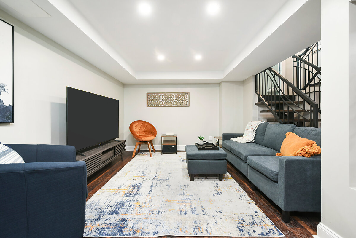 Professionally staged living room designed to maximize home value and buyer appeal