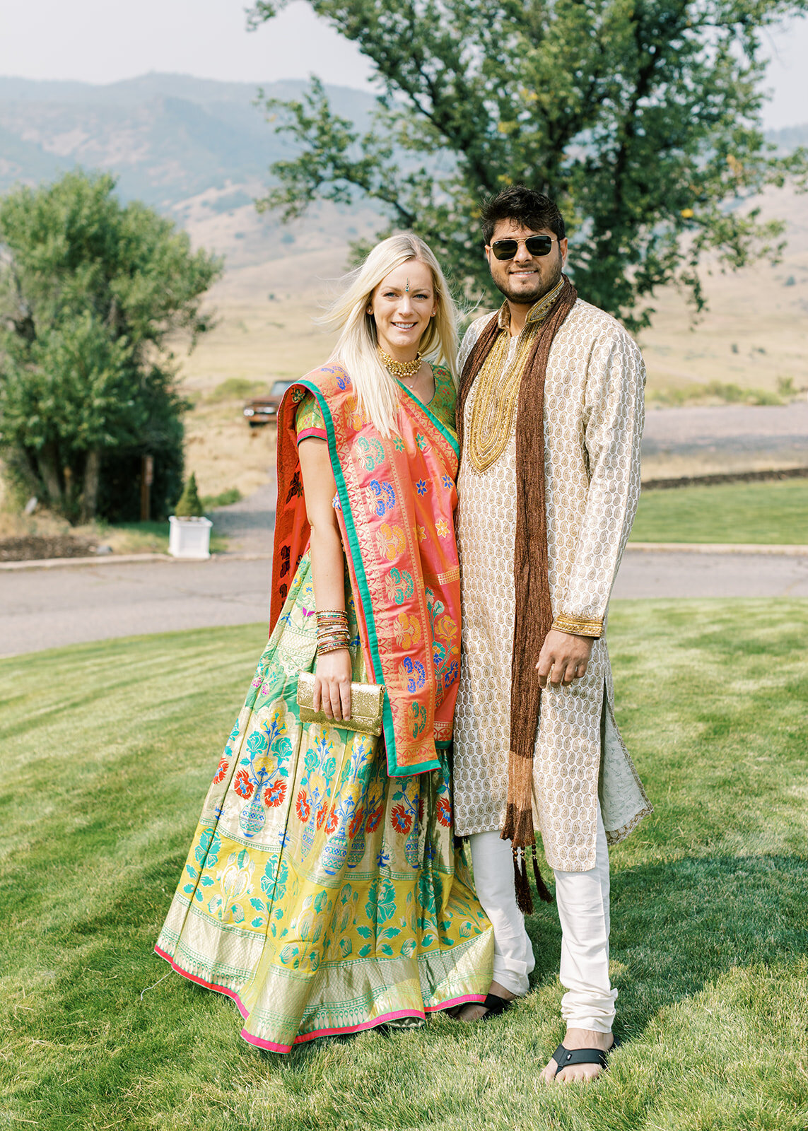 Wedding guests at a South Asian Fusion wedding