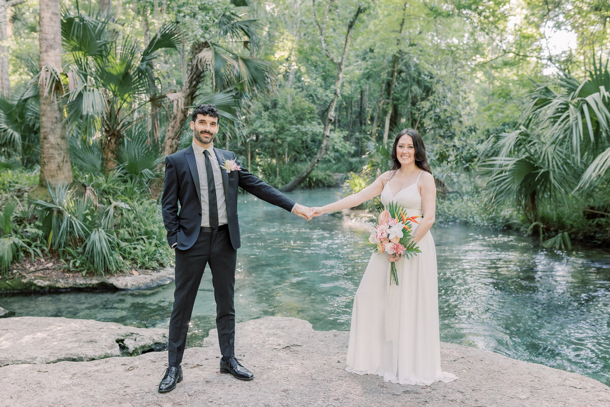 Kelly Springs Elopement in Florida during sunrise.