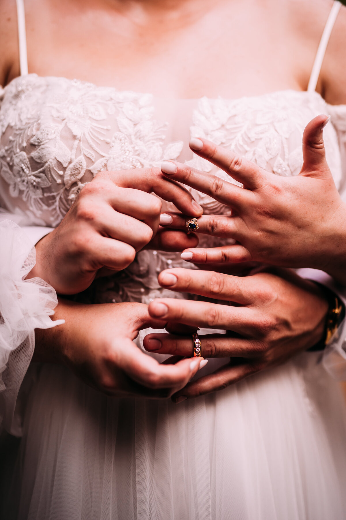 Wedding-Couple-putting-on-Rings