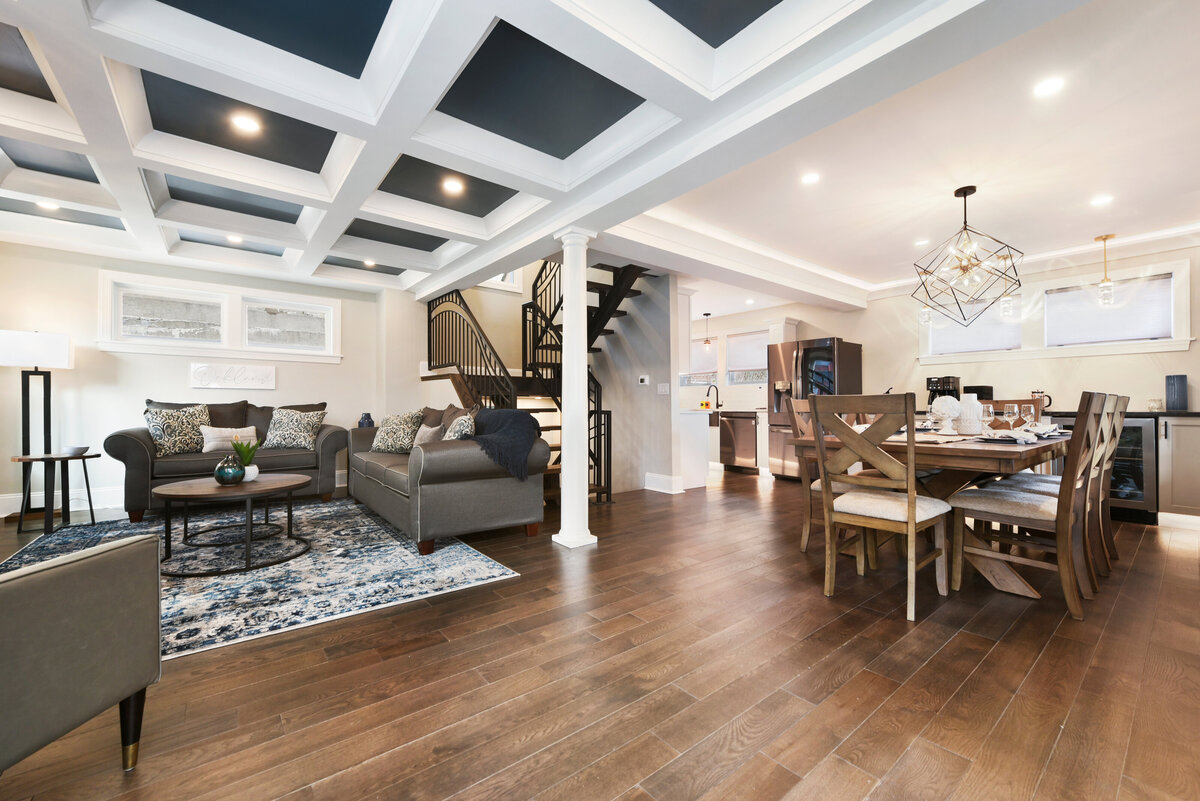 Professionally staged living room designed to maximize home value and buyer appeal