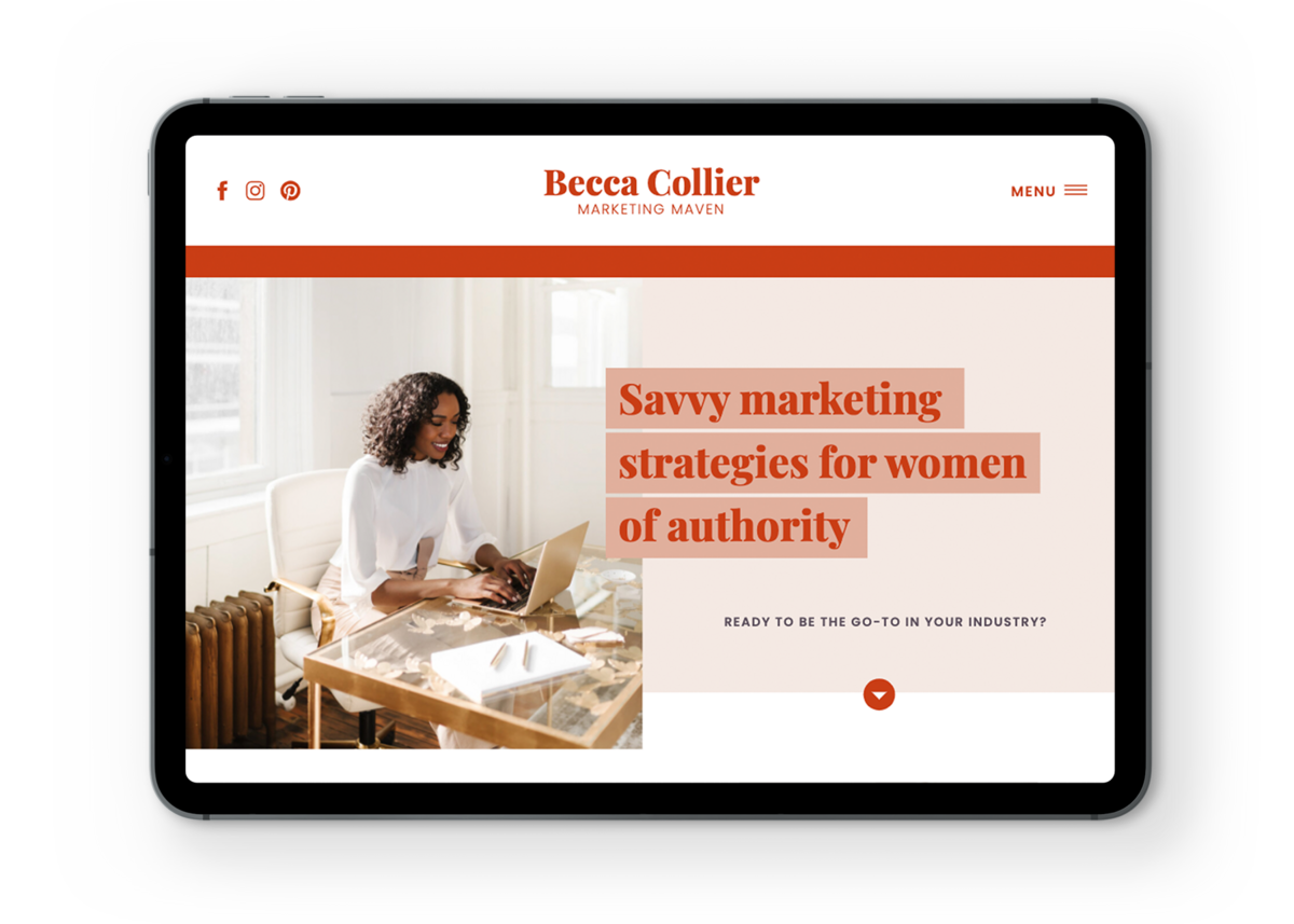 becca showit website template for podcast hosts and marketers