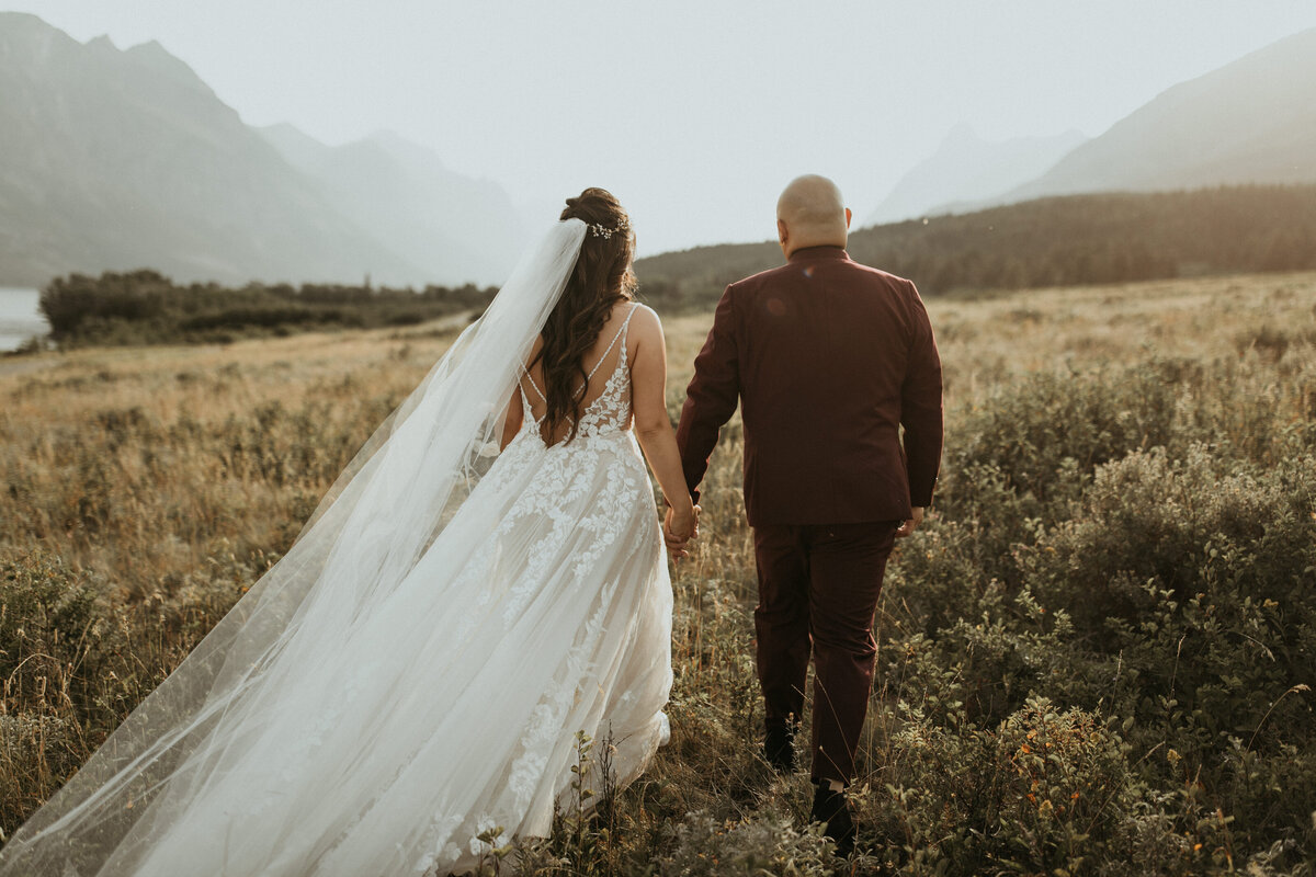 Glacier National Park Dreamy Summer Wedding