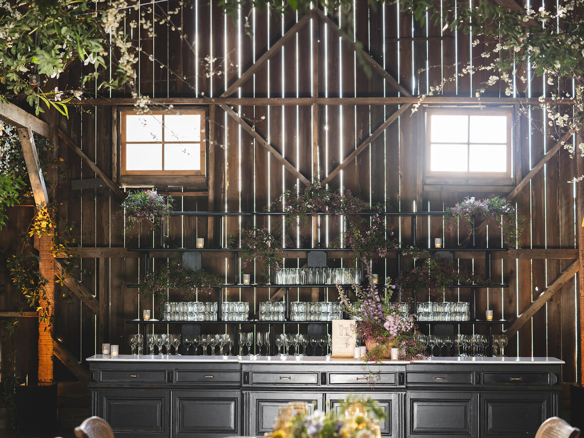 Haven Tomales Black Oversized Bar with Purple Florals