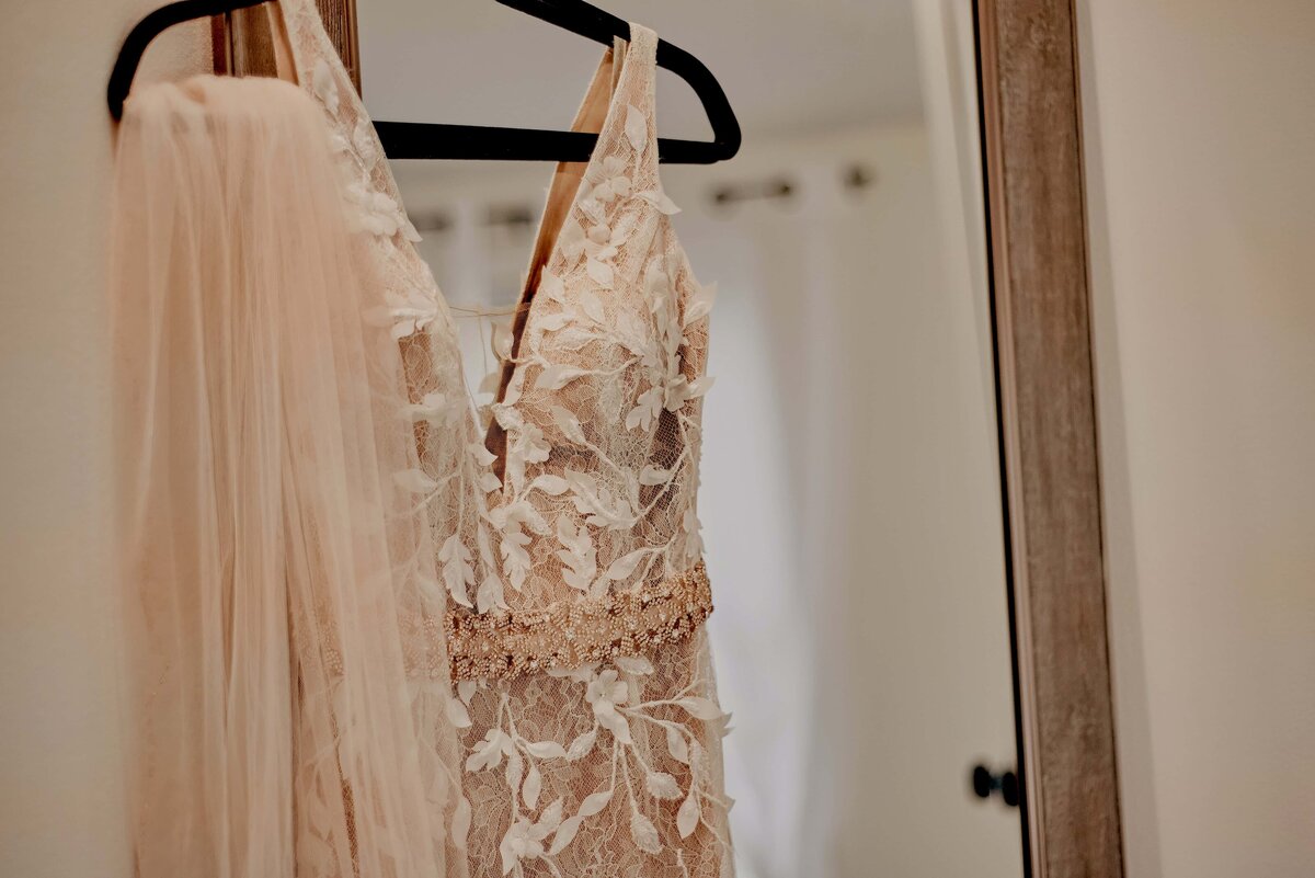 wedding dress and veil in Royal Oak, Michigan Wedding_159