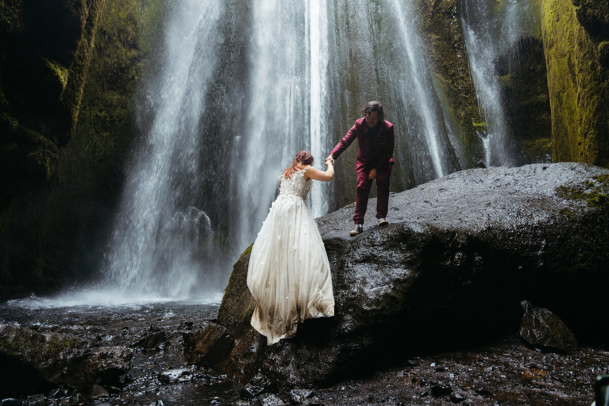 Gljúfrabúi Iceland Elopement - Iceland Elopement -1