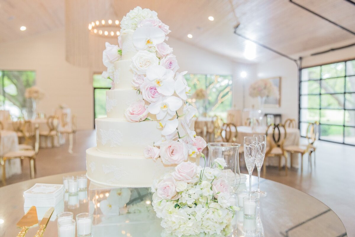 a wedding cake display table