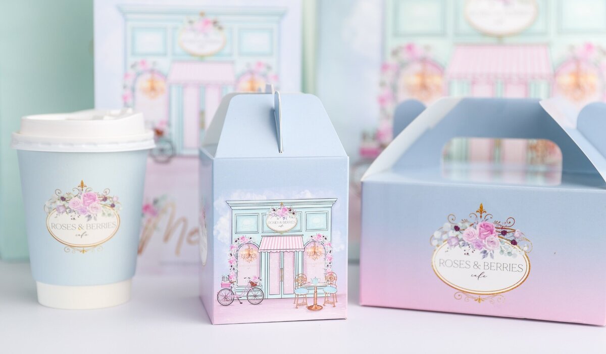 brand design for a pastel coffee shop5
