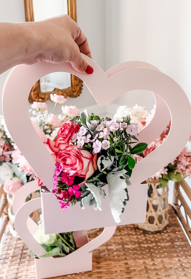 Heart Shaped Flower Box Gift Idea