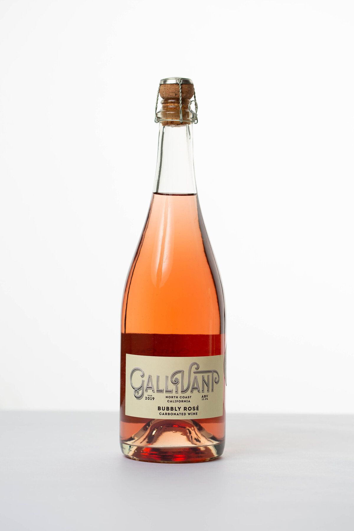 Boutique rose in a clear bottle
