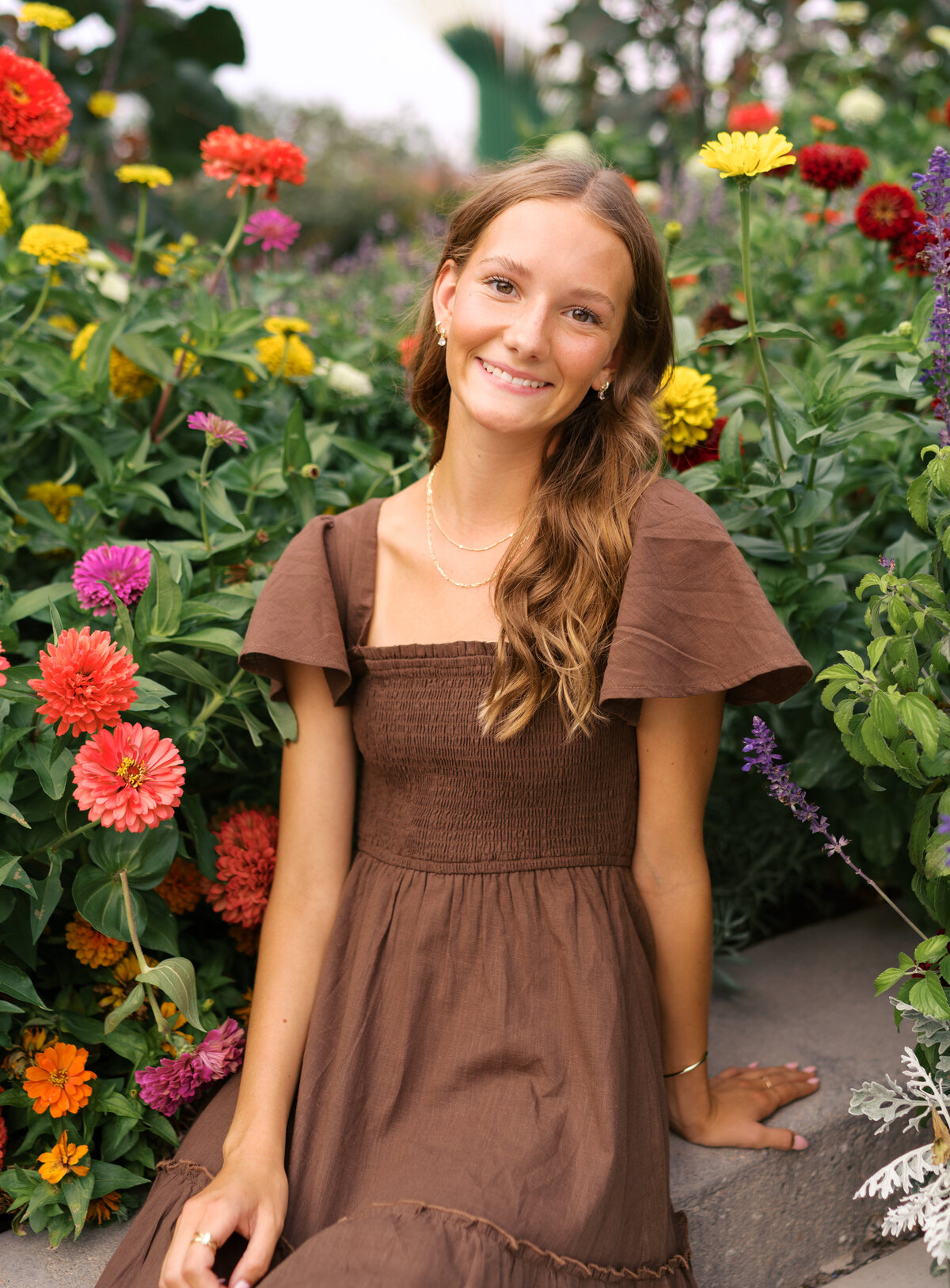 girl-in-brown-dress-with-flowers
