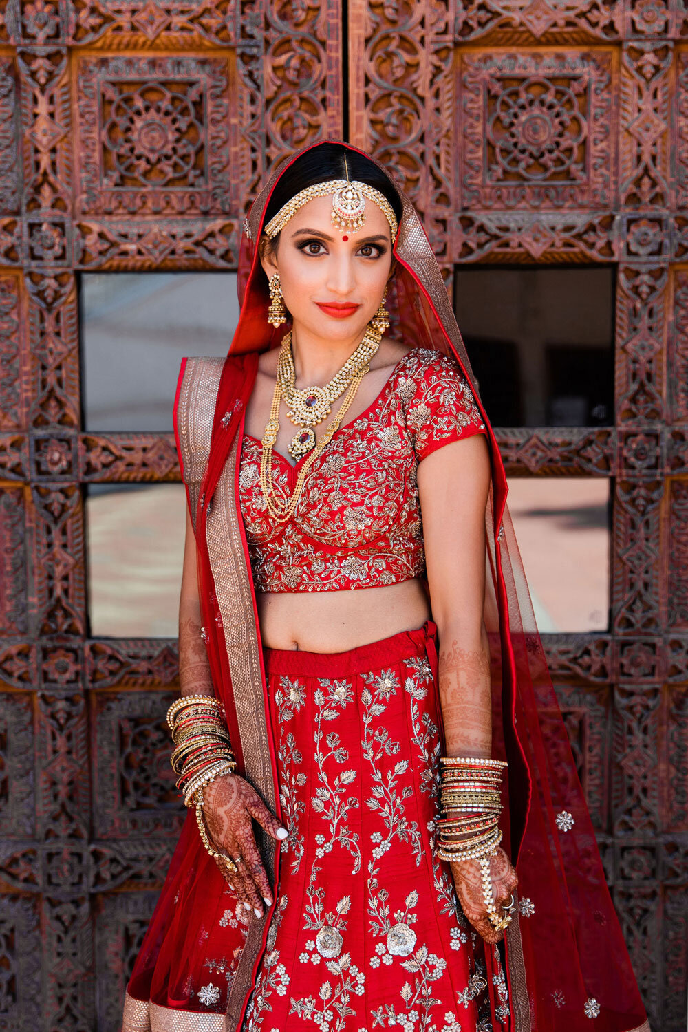 Indian wedding  Atlanta Lilburn Temple Wedding Sari Sangeet Makeup and Hair