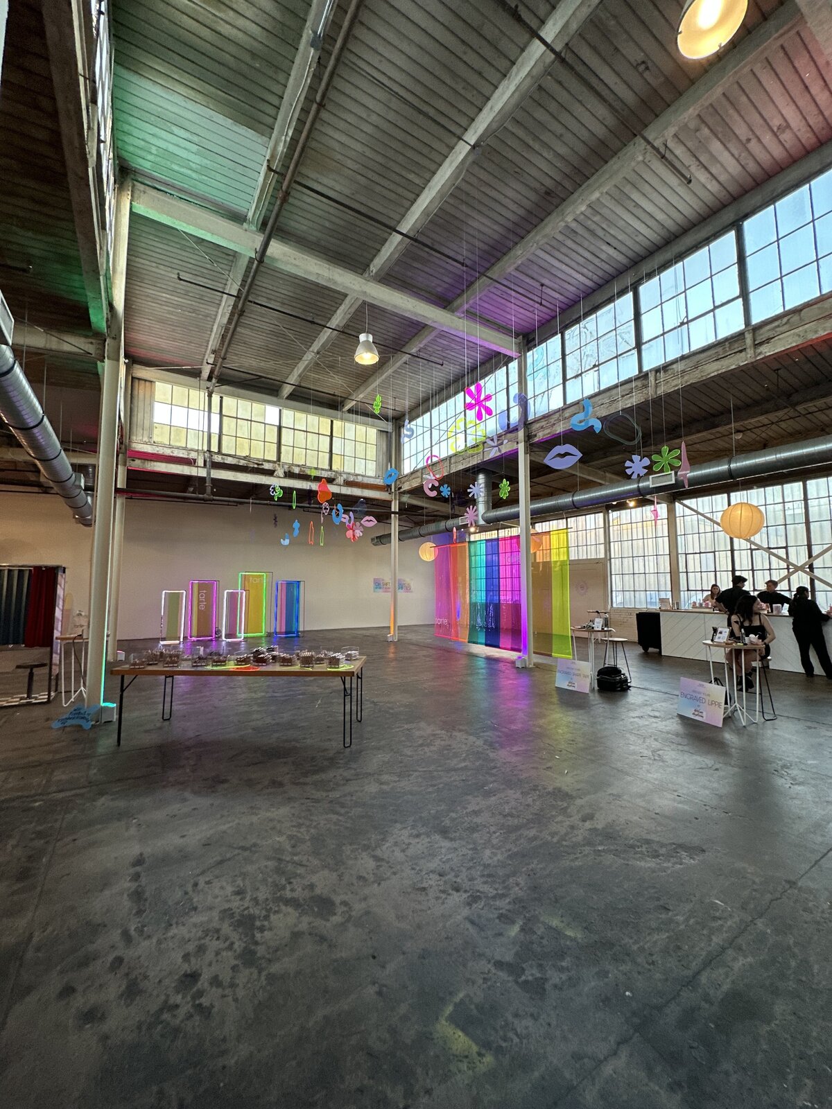 Tarte beauty activation by The Works Collective | custom poolside event installation in Palm Springs, California.
