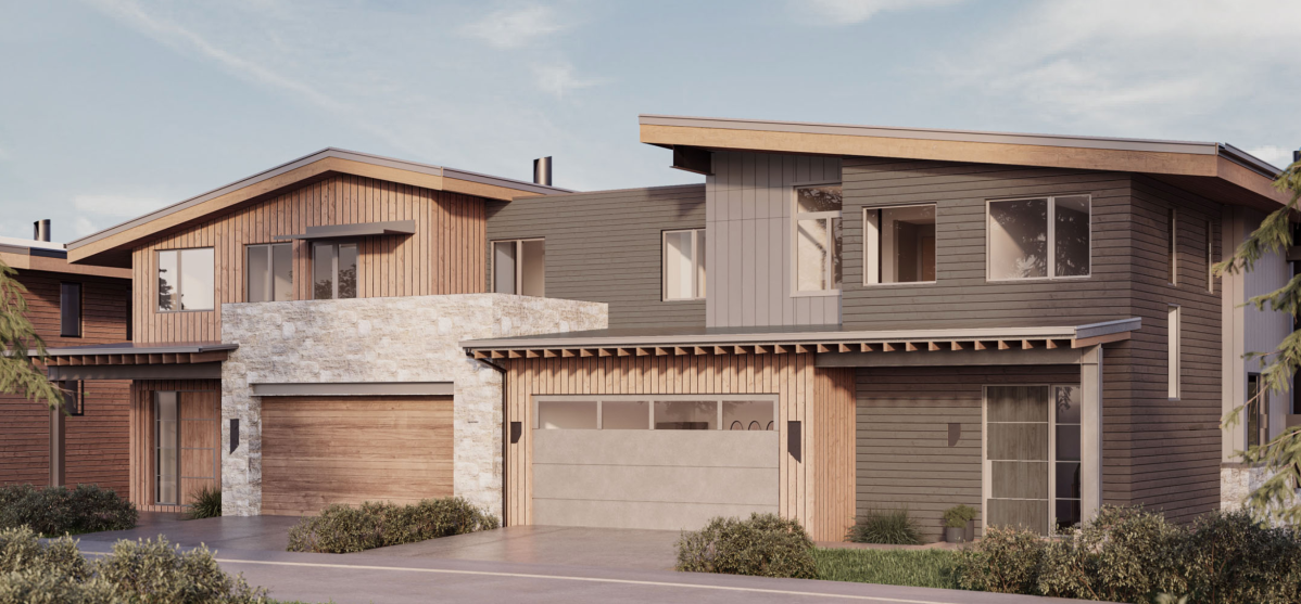 Exterior rendering of Velvaere single family homes in Park City Utah