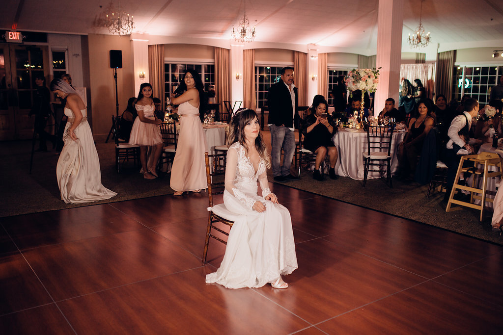 Wedding Photograph Of Bride Seated in a Chair Los Angeles