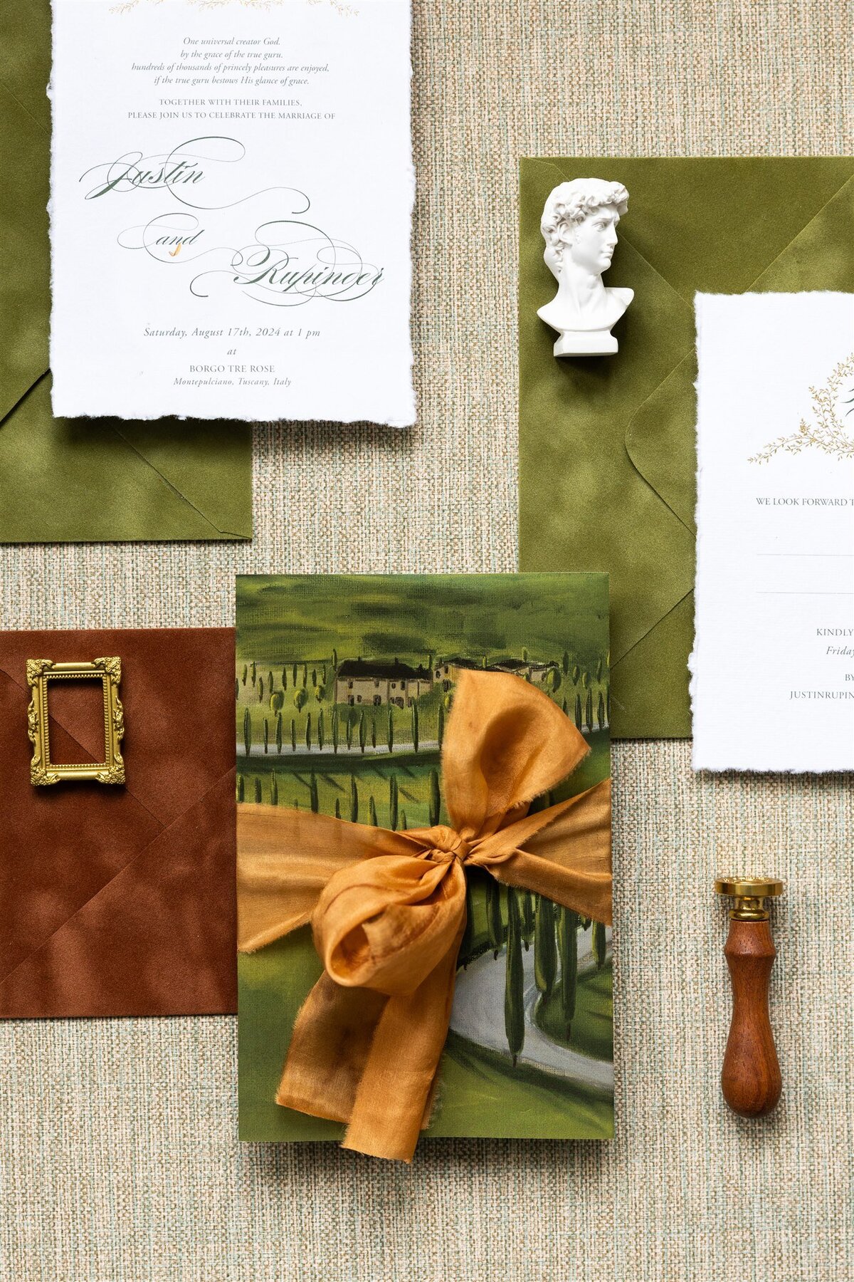 Tuscany Italy destination wedding invitation 9