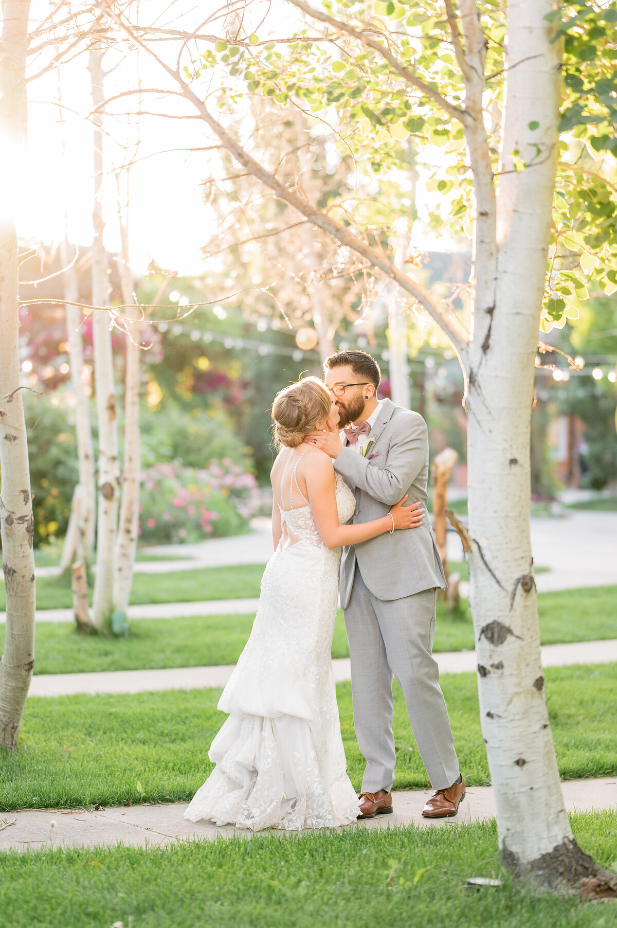 Kaitlyn + Joshua Wedding - Bride + Groom Sunset-44