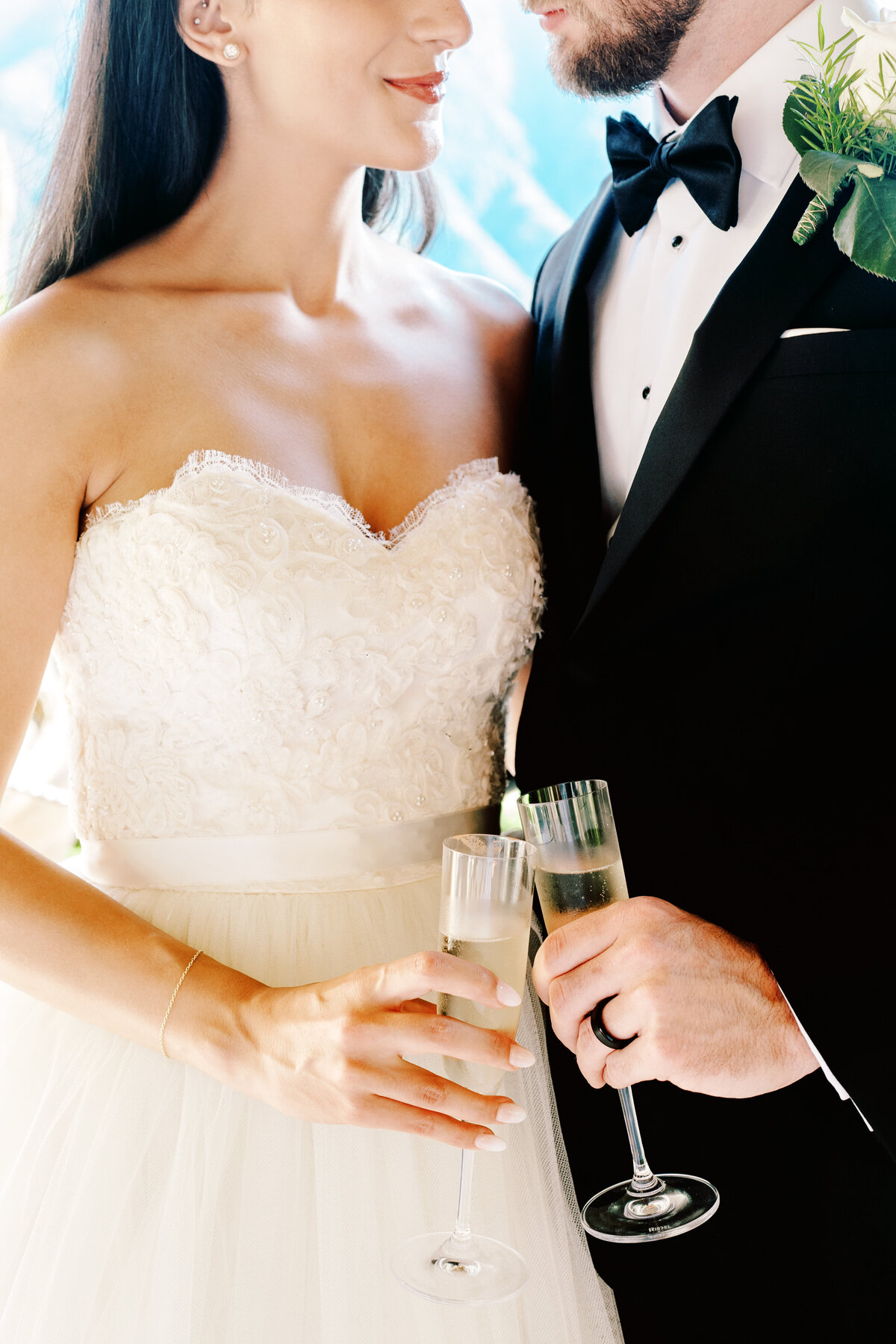Film photograph of an elopement at Villa Cassinella on Lake Como Italy